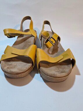 Dansko Mustard Wedge Sandals